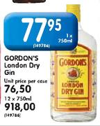 Gordon's London Dry Gin-12 x 750ml