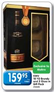 KWV 10 YO Brandy and 2 Glass in Gift Pack-1 x 750ml 