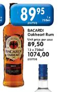 Bacardi Oakheart Rum-12 x 750ml