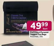 PnP Finest Pyramid Tagged Tea Bags Assorted-20s Each