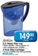 Sunbeam Water Filter Jug-2.5Ltr