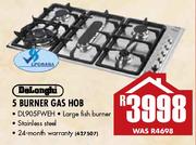 Delonghi 5 Burner Gas Hob-DL905FWEH