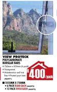 View  12 Pack Proteck Polycarbonate Burglar Bars-1025x750mm Each
