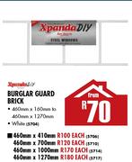 Xpanda DIY Burglar Guard Brick-460x1000mm Each