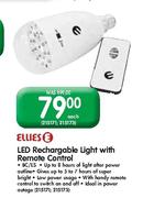 LED Rechargable Light With Remote Control-Each