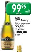KWV 5 Yo Brandy-12x750ml