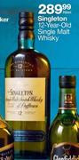Singleton 12-Year-Old Single Malt Whisky-750ml