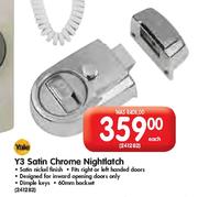 Yale Y3 Satin Chrome Nightlatch-Each