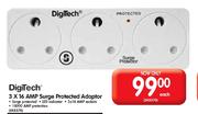 Digitech 3 X 16 AMP Surge Protected Adaptor-Each