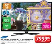 Samsung 3D Smart LED TV Plus Installation (UA40ES6200)-40"(102cm) Each