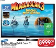 Samsung 3D Smart Full HD Plasma TV (PS51E550)-51"(130cm) Each