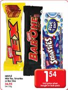 Nestle Mini Tex, Smarties Or Bar One-22g Each