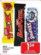 Nestle Mini Tex, Smarties Or Bar One-24x22g