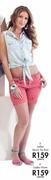 Ladies Denim Tie Shirt-Each