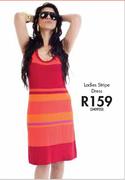Ladies Stripe Dress-Each