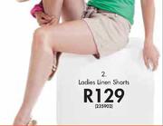 Ladies Linen Shorts-Each