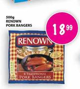 Renown Pork Bangers-500g