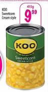 Koo Sweetcorn Cream Style - 415gm
