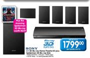 Sony 5.1 3D Blu-Ray Home Theatre Kit Plus Spiderman 3D Blu-Ray Disk (BDV-E190)-Per Bundle