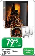 Wild Africa Cream And 2 Glasses In Gift Pack-750ml