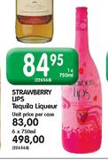 Strawberry Lips Tequila Liqueur-6X750ml