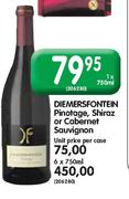 Diemersfontein Pinotage, Shiraz Or Cabernet Sauvignon-750ml