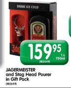 Jagermeister And Stag Head Pourer In Gift Pack-750ml