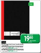 Croxley A4 288 Page Hard Cover Counter Books-3 Quire Per 2 Pack