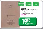 Impala A4 College Exercise Books-Each