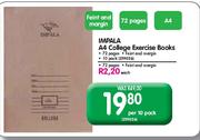 Impala A4 College Exercise Books-Per 10 Pack