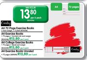 Croxley A4 Exercise Books Unruled-Per 5 Pack