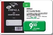 Impala A4 Counter Books-192 Pages 