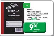 Impala A4 Counter Books-96 Pages 