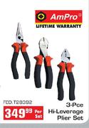 AmPro 3-Pce Hi-Leverage Plier Set-Per Set