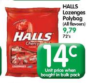 Halls Logenges Polybag-72's