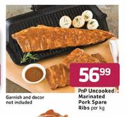 PnP Uncooked Marinated Pork Spare Ribs-Per Kg