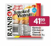 Rainbow Chicken Or Cheese Viennas-Per kg
