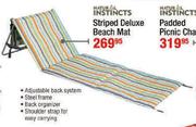 Natural Instincts Striped Deluxe Beach Mat