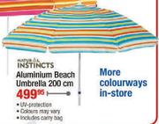 Natural Instincts Aluminium Beach Umbrella - 200cm
