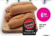 Hot Dog Rolls-6's Per Pack