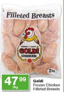 Goldi Frozen Chicken Filleted Breasts-2 Kg
