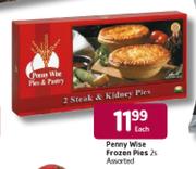 Penny Wise Frozen Pies Assorted-2's Each