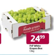 PnP White Grapes Box-1.5kg