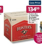Hunters Dry Or Gold Cider-12x650ml Per Case
