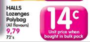 Halls Lozenges Polybag-Each