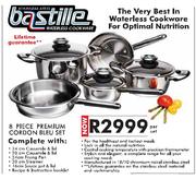 Bastille Waterless Cookware 8 Piece Premium Cordon Bleu Set-Per Set