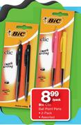 BIC Clic Ball Point Pens-2 Pack