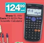 Sharp EL-535/Casio FX-82ZA Plus Scientific Calculator Each