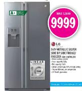 LG Metallic Silver Side By Side Fridge/Freezer-567Ltr(GR-L207BLJV)