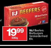 I&J Beefers Biefburgers Verskeidenheid-500g Elk